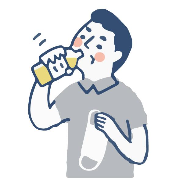 水分や糖分を摂取する