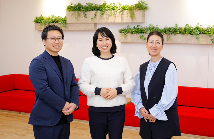 取材にお答えいただいたTGPの東尾理子さん、森瞳さん、佐藤高輝さん